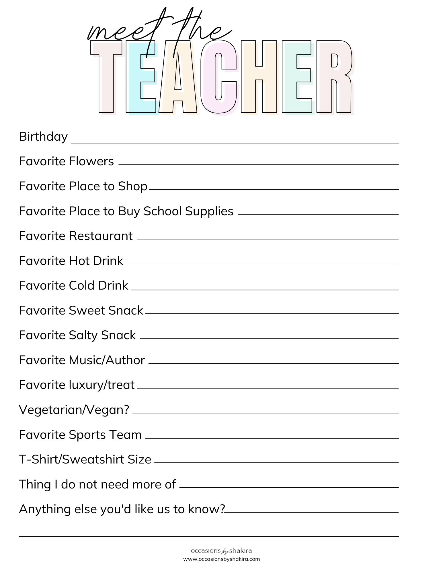 PRINTABLE Teacher Flair Pen Gift Tag Teacher Appreciation Instant Download  Ready to Print (Download Now) 